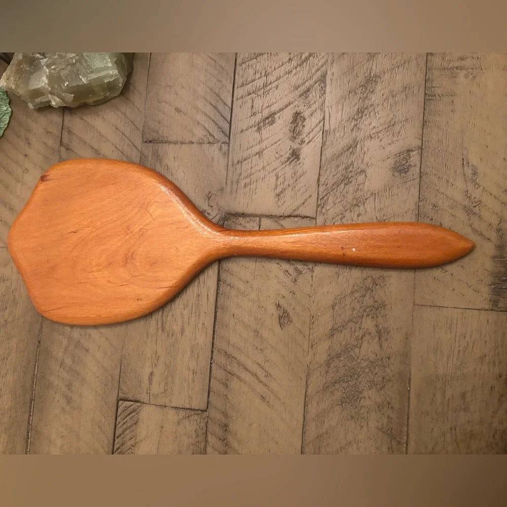 Vintage Wooden Hand Mirror